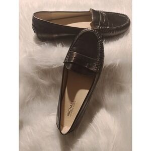 Michael Michael Kors Daisy Leather Upper Slip On Bronze Penny Loafers Size‎ 8